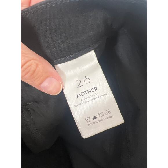 Mother Denim The Cha Cha Fray Jeans Black Not Guilty Capsule Vacation Flare Easy - Picture 10 of 13